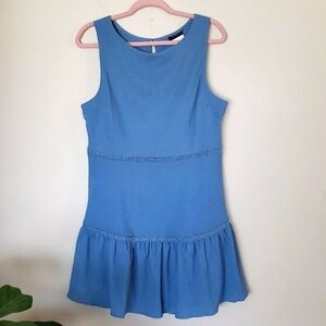 B. Darlin blue peplum hem sleeveless dress, wedding guest, women's size 15/16